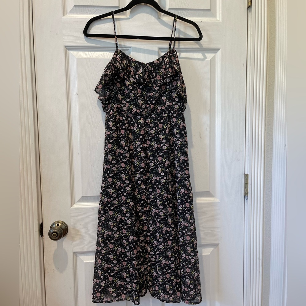Re:named Black Floral Dress